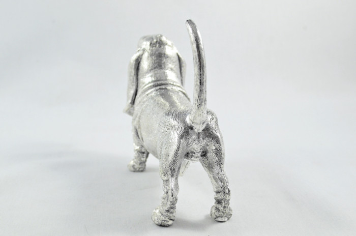 Fantastic Sterling Silver Electroformed  Basset Hound Hallmarked 2024 Made In Sheffield England - Image 4
