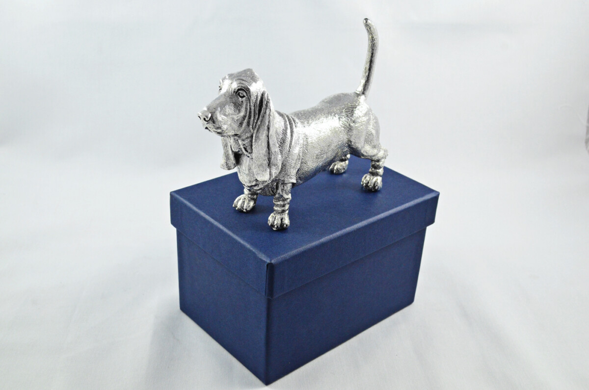 Fantastic Sterling Silver Electroformed  Basset Hound Hallmarked 2024 Made In Sheffield England