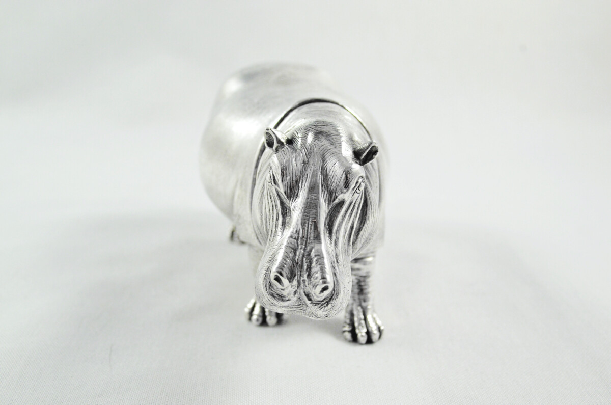 Fantastic Sterling Silver Electroformed  Hippo Hallmarked 2024 Made In Sheffield England - Image 5