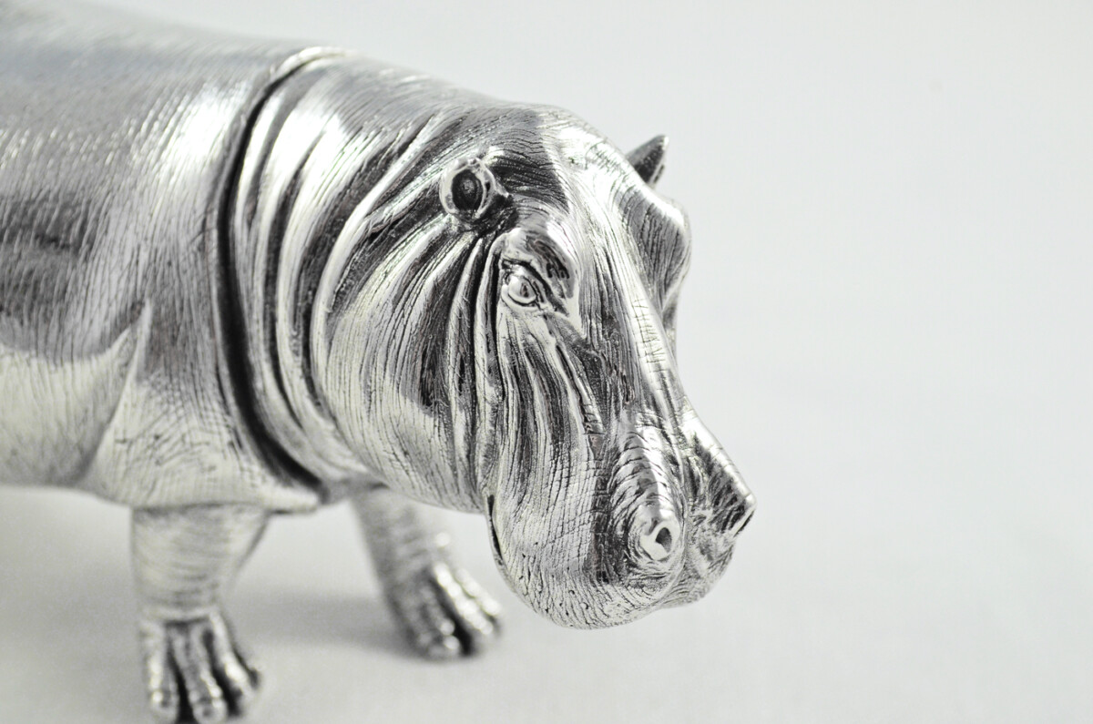 Fantastic Sterling Silver Electroformed  Hippo Hallmarked 2024 Made In Sheffield England - Image 3
