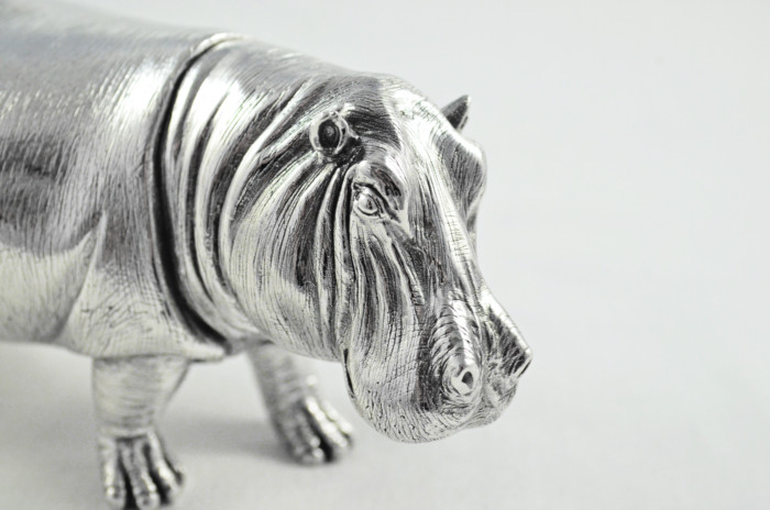 Fantastic Sterling Silver Electroformed  Hippo Hallmarked 2024 Made In Sheffield England - Image 3