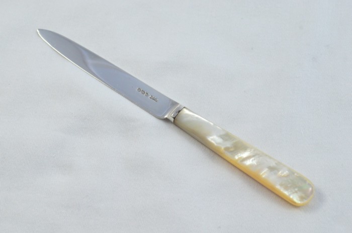 James Dixon & Sons Set Of 6 Knives and 6 Forks Mother Of Pearl Handled Solid Silver 1926 - Image 4