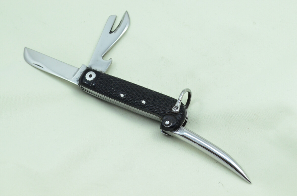 Antique British WWII Army Issue Jack Knife Anonymous Made in Sheffield England - Image 6