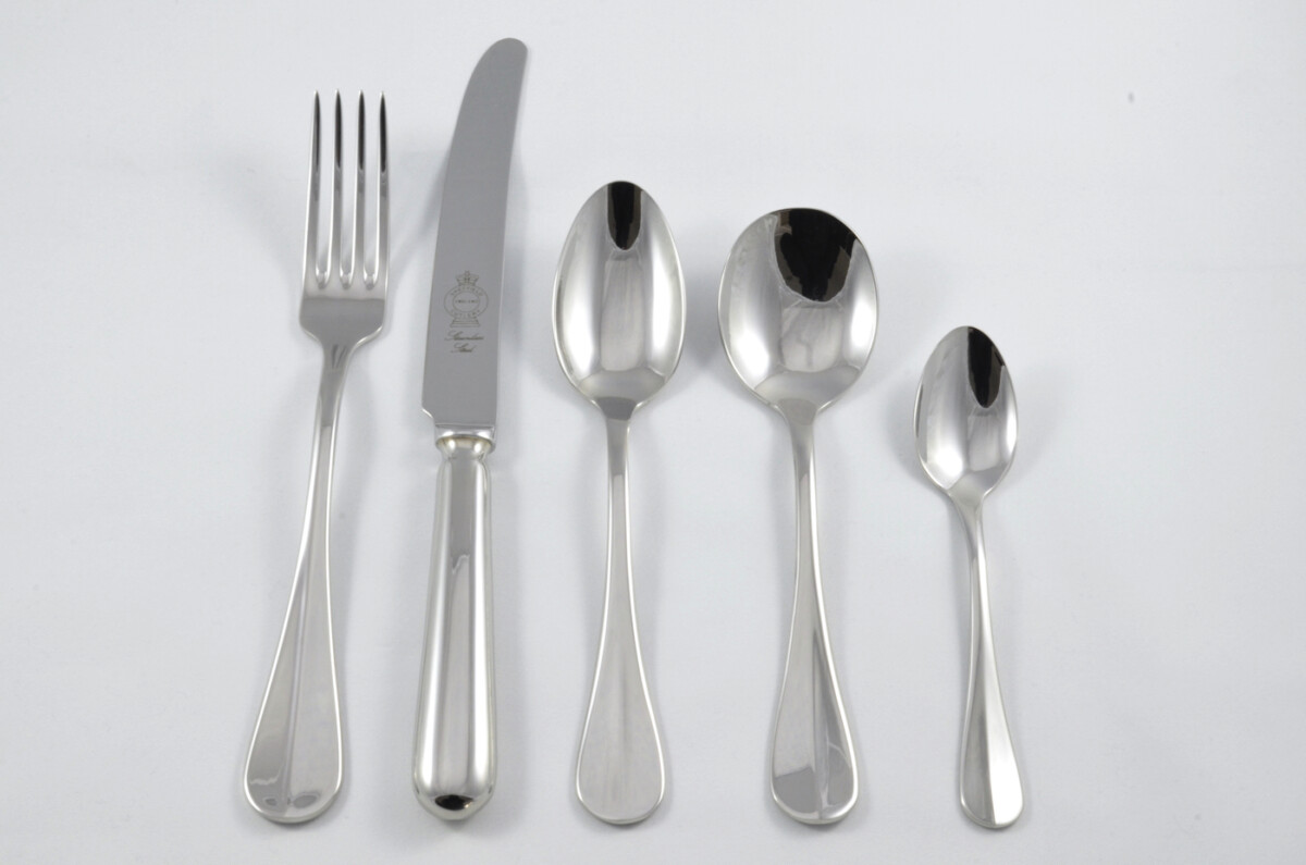 New Baguette Pattern 5 Piece place Setting Made in Sheffield England Stainless Steel Cutlery