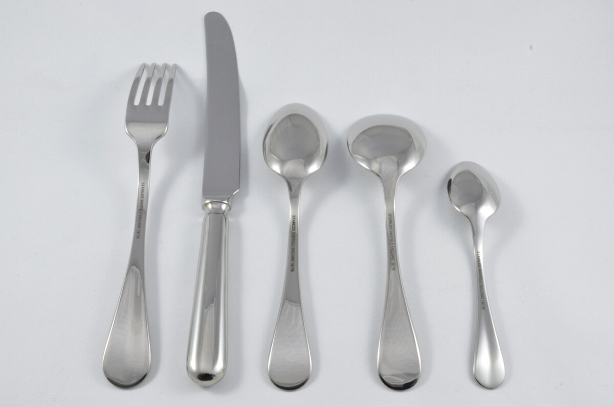 New Baguette Pattern 5 Piece place Setting Made in Sheffield England Stainless Steel Cutlery - Image 2