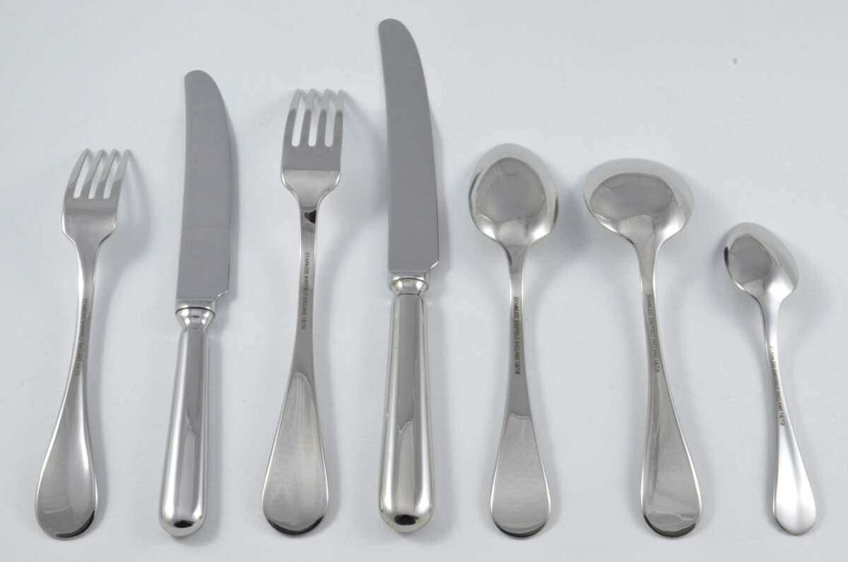 New Baguette Pattern 7 Piece place Setting Made in Sheffield England Stainless Steel Cutlery - Image 2