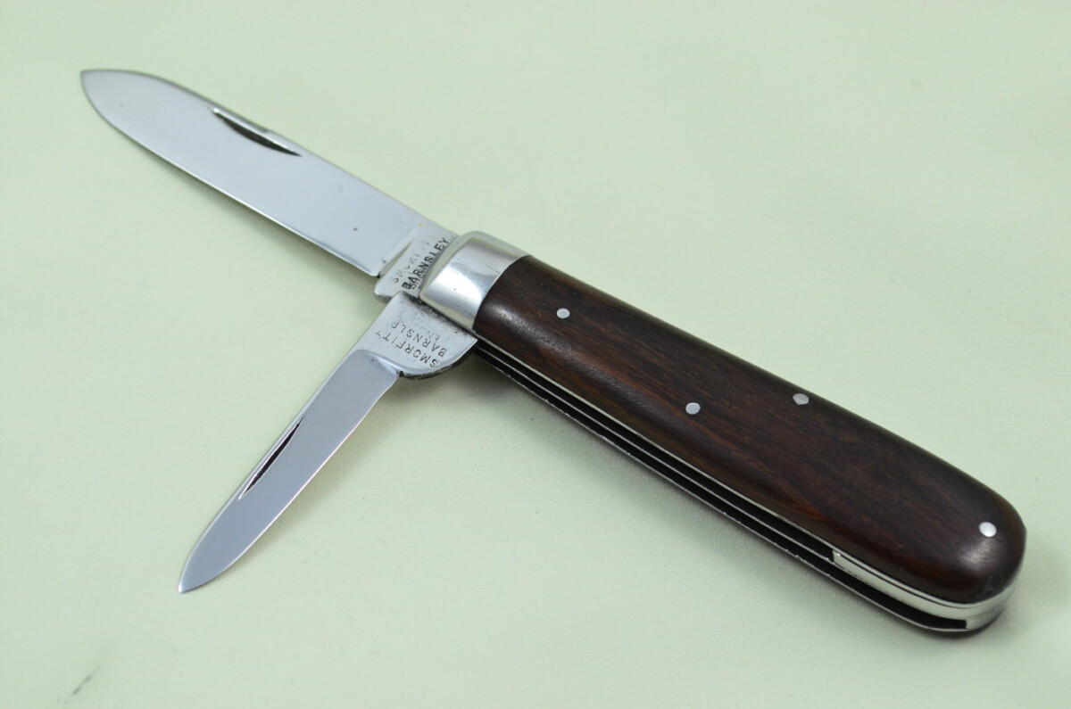 Smorfitt Barnsley Sheffield Made 2 Bladed Rosewood Scaled Pen Knife - Image 2