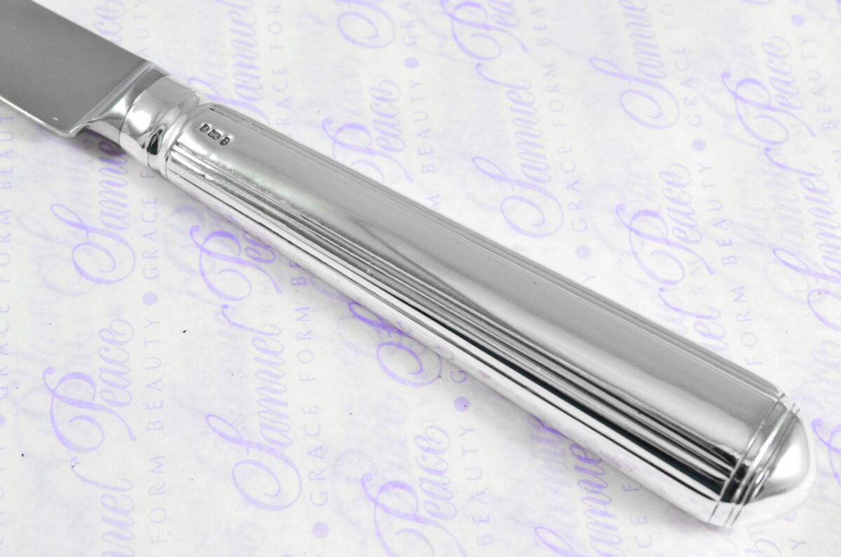 Astonishingly Rare 12 Dinner Knives Sterling Silver Old English Thread Pattern Georgian Made in Sheffield 1778! - Image 6