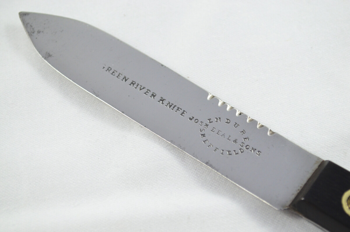 Vintage 5" Green River Knife Made in Sheffield England Carbon Blade Hardwood Handle - Image 5