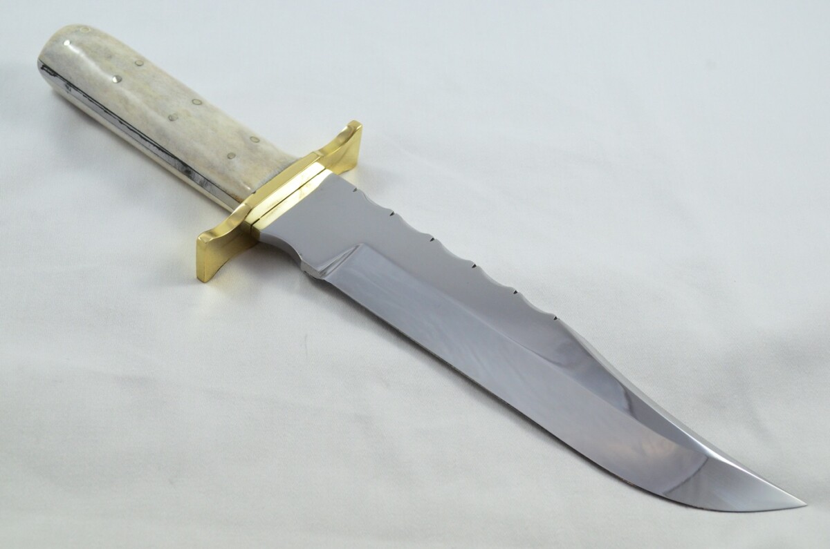 Genuine Authentic A Wright & Sons Scale Tang Light Stag 15.5" Bowie Knife Sheffield England - Image 6