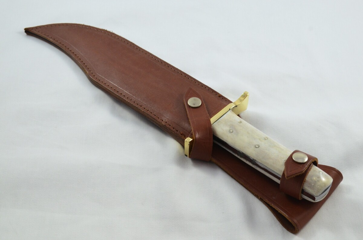 Genuine Authentic A Wright & Sons Scale Tang Light Stag 15.5" Bowie Knife Sheffield England - Image 7