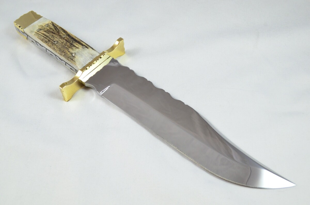 Genuine Authentic A Wright & Sons Scale Tang Stag Horn 15.5" Bowie Knife Sheffield England - Image 9