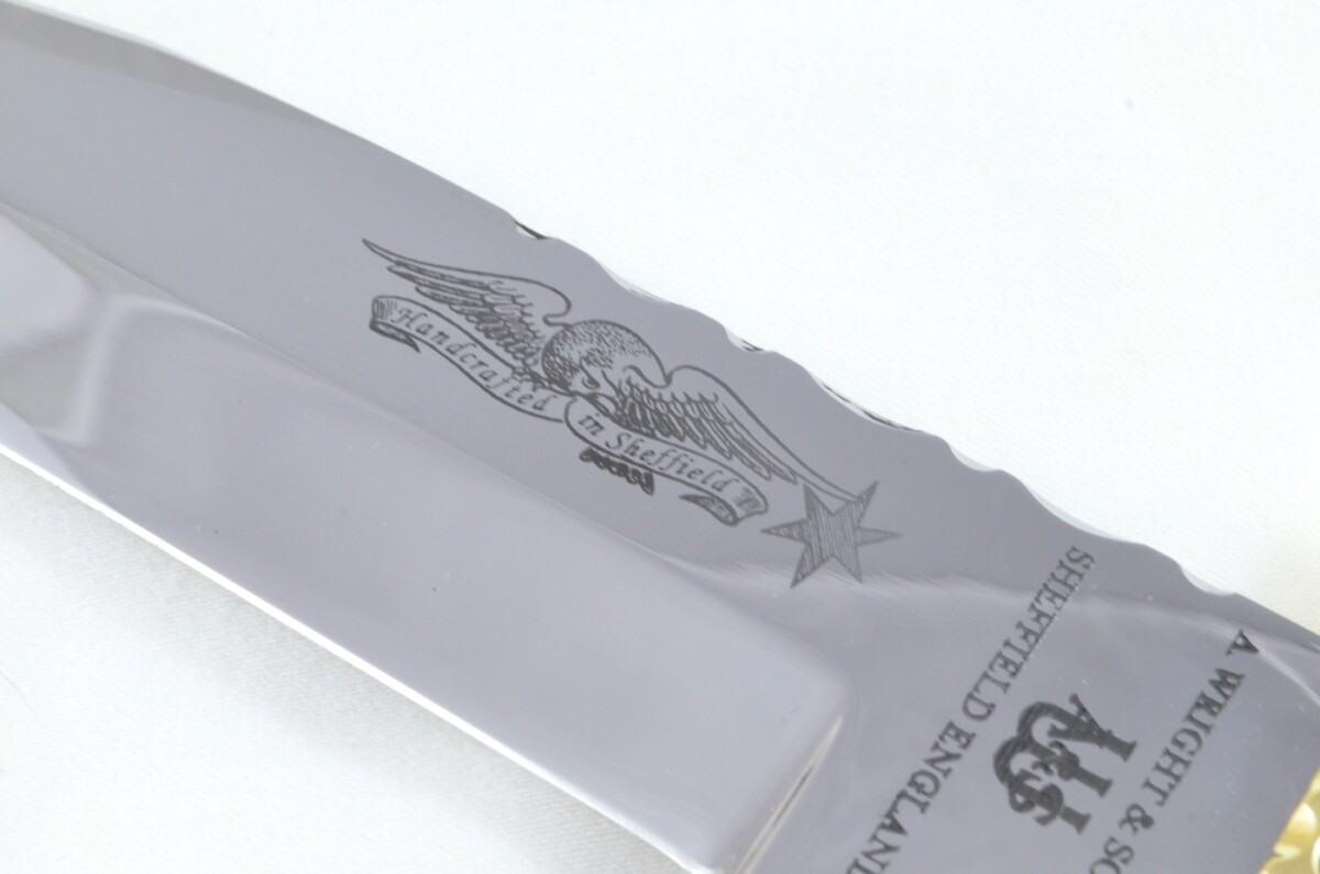 Genuine Authentic A Wright & Sons Scale Tang Stag Horn 15.5" Bowie Knife Sheffield England - Image 4