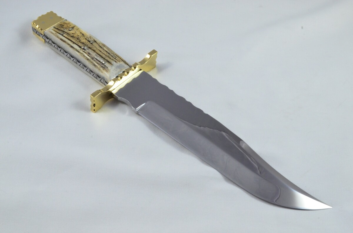 Genuine Authentic A Wright & Sons Scale Tang Stag Horn 15.5" Bowie Knife Sheffield England - Image 6