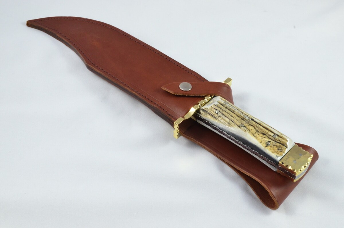 Genuine Authentic A Wright & Sons Scale Tang Stag Horn 15.5" Bowie Knife Sheffield England - Image 7