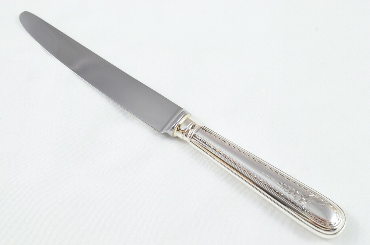 1966 Sterling Silver Irish Bright Cut Sheffield C J Vander 12 Dinner Knives - Image 4