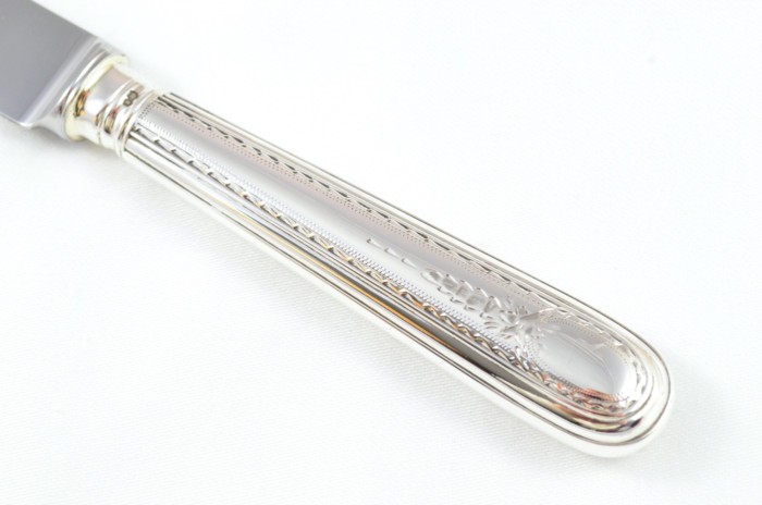 1966 Sterling Silver Irish Bright Cut Sheffield C J Vander 12 Dinner Knives - Image 5