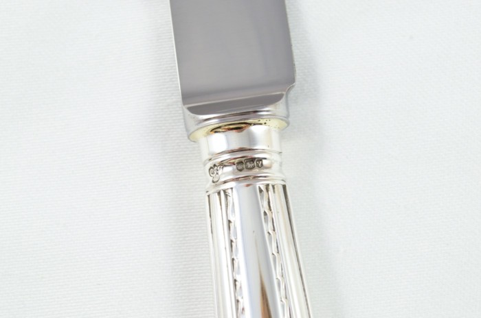 1966 Sterling Silver Irish Bright Cut Sheffield C J Vander 12 Dinner Knives - Image 7