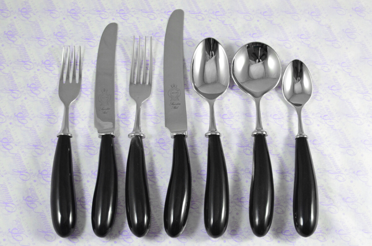 Amazing Genuine Water Buffalo Handle 7 Piece Place Setting Made in Sheffield England Stainless Steel Cutlery