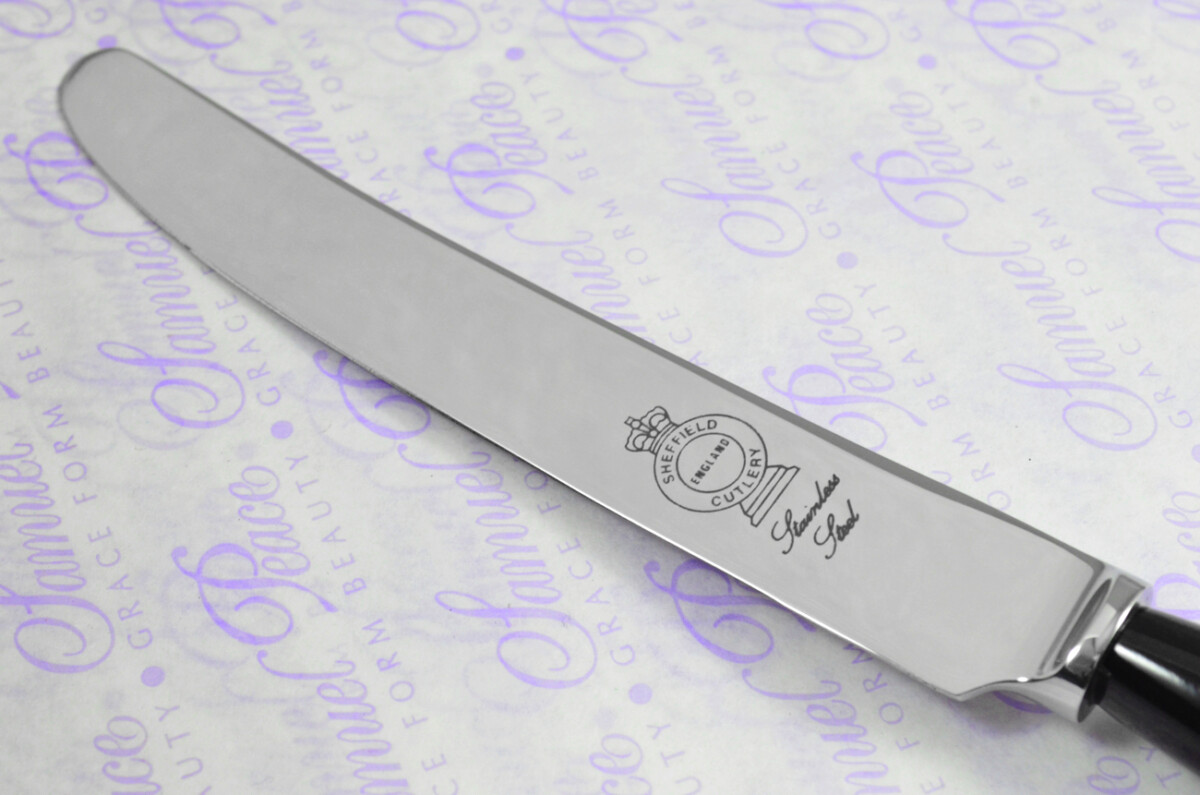 Amazing Genuine Water Buffalo Handle 5 Piece Place Setting Made in Sheffield England Stainless Steel Cutlery - Image 7