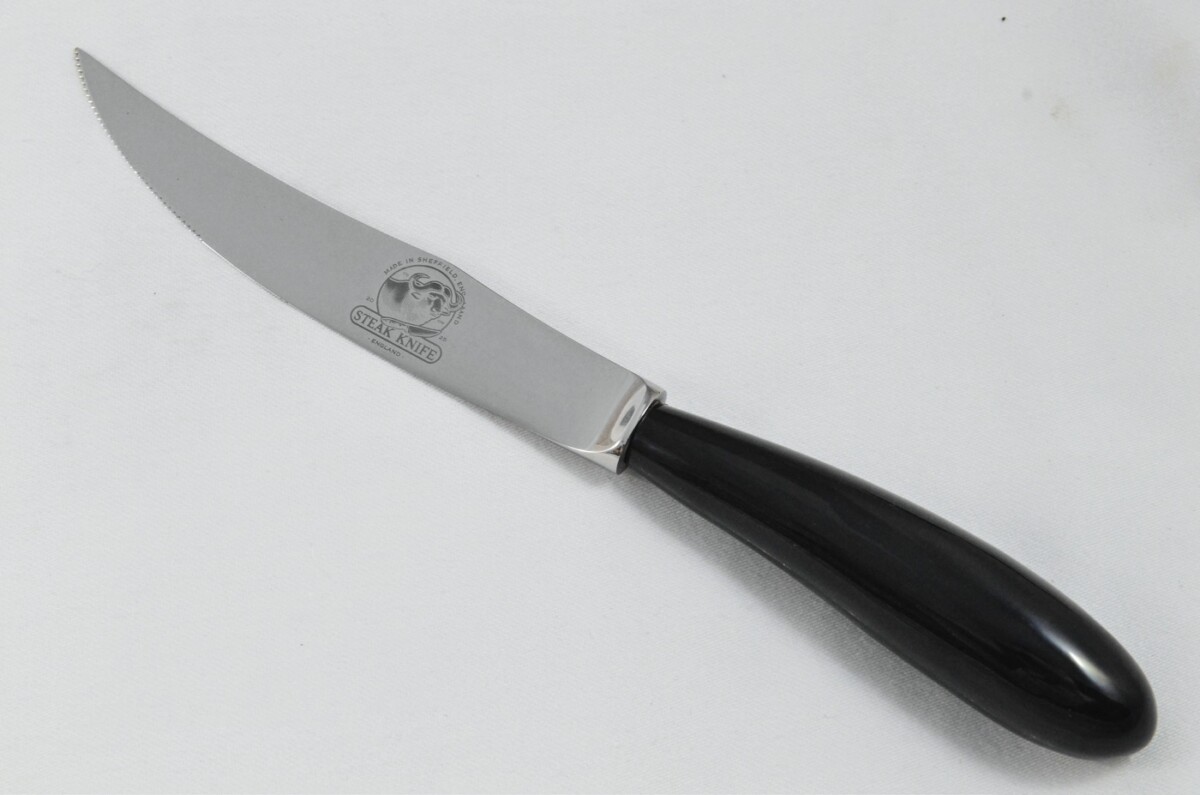 A Sheffield Steak Knife with Water Buffalo Horn Handle