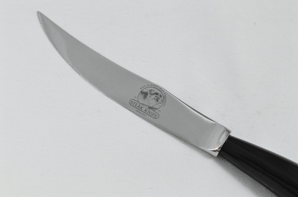 A Sheffield Steak Knife with Water Buffalo Horn Handle - Image 4