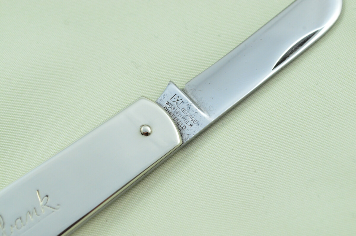 George Wolstenholme IXL Sheffield Made 1 Blade Brass Scaled Pen/Pocket Knife - Image 5
