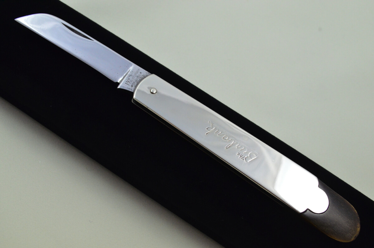 George Wolstenholme IXL Sheffield Made 1 Blade Brass Scaled Pen/Pocket Knife