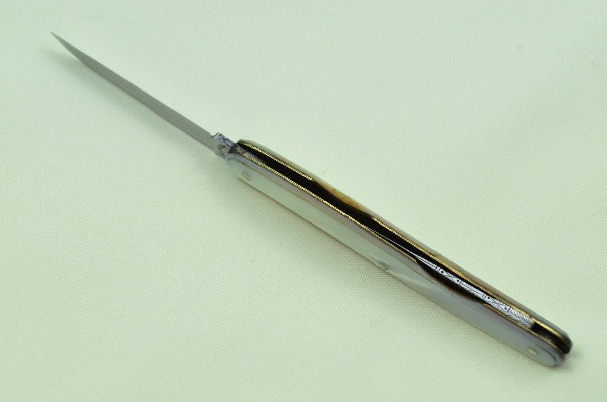 Double Blade Fantastic Carbon Steel Bladed Mother Of Pearl Fully Restored Sheffield Made Pen/Pocket Knife c1900 Maker George Butler - Image 6