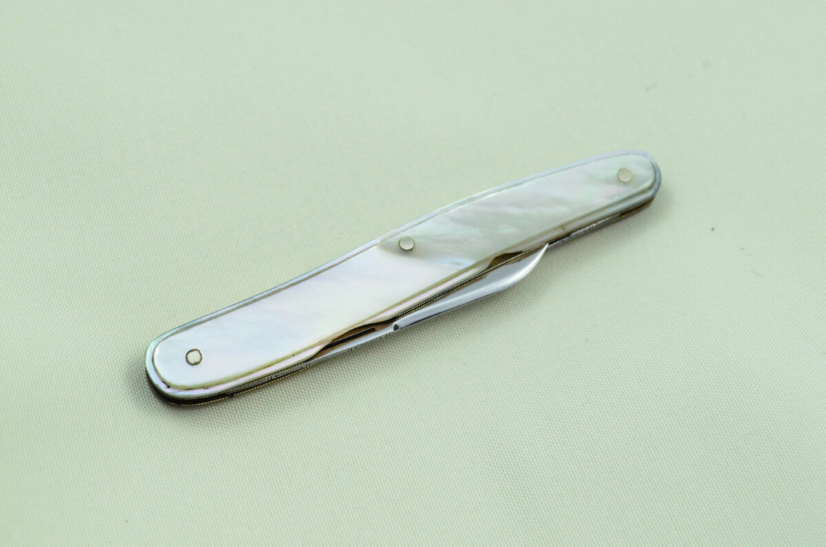Double Blade Fantastic Carbon Steel Bladed Mother Of Pearl Fully Restored Sheffield Made Pen/Pocket Knife c1900 Maker George Butler - Image 8