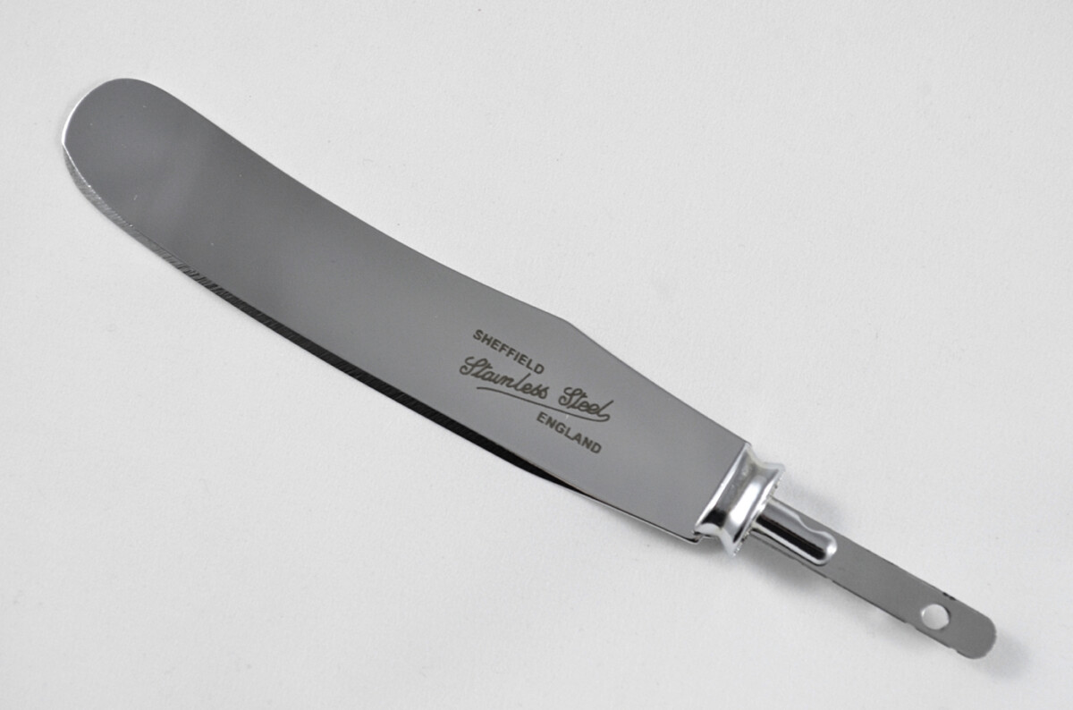 Stamped Sheffield Made Stainless Steel Large Butter Knife Blade with Bolster