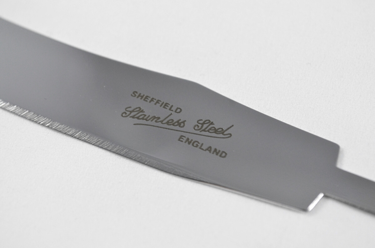 Stamped Sheffield Made Stainless Steel Large Butter Knife Blade with Bolster - Image 4