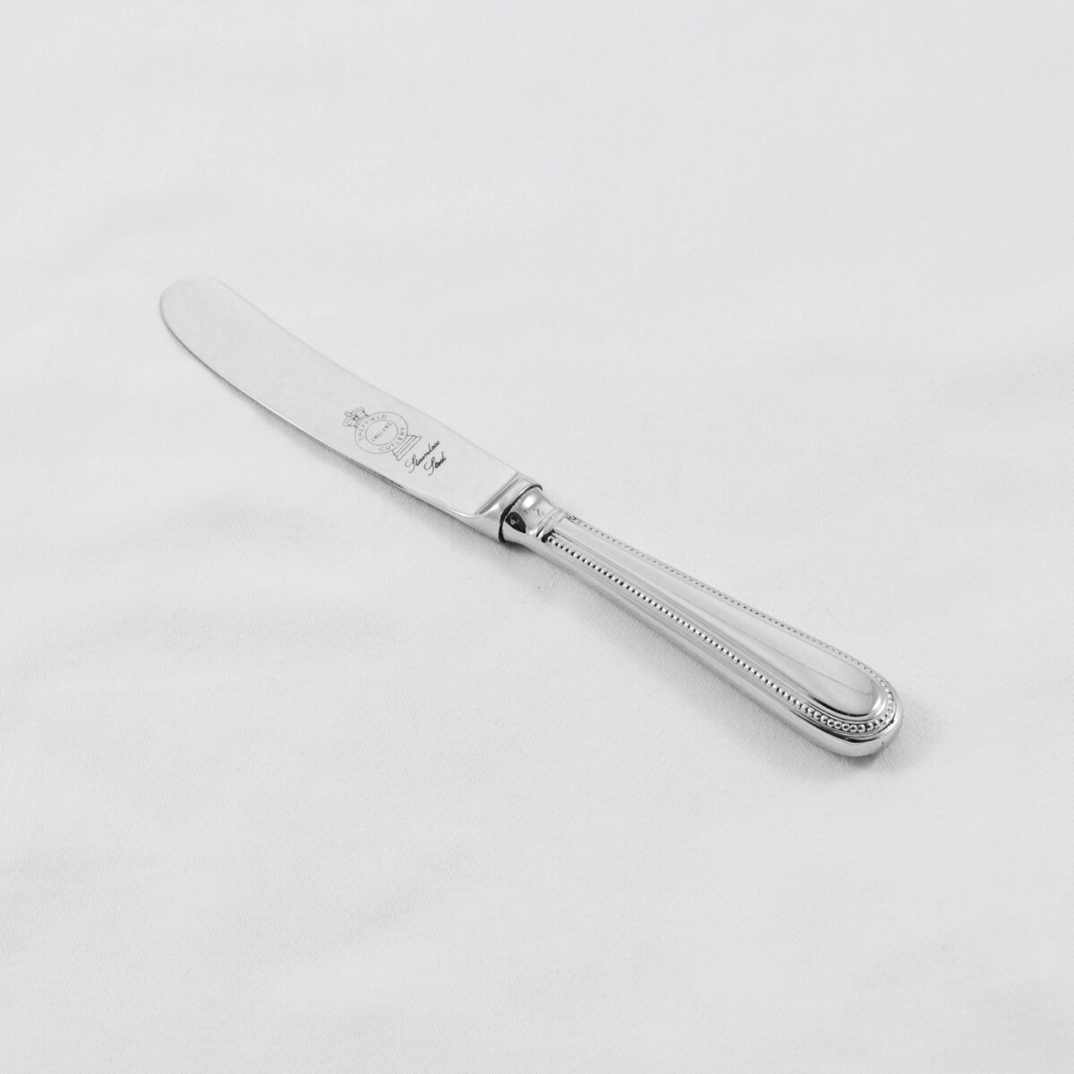 A Bead Pattern Stainless Steel Butter Knife Gift Boxed And Engraved 'Sheffield, England' - Image 2