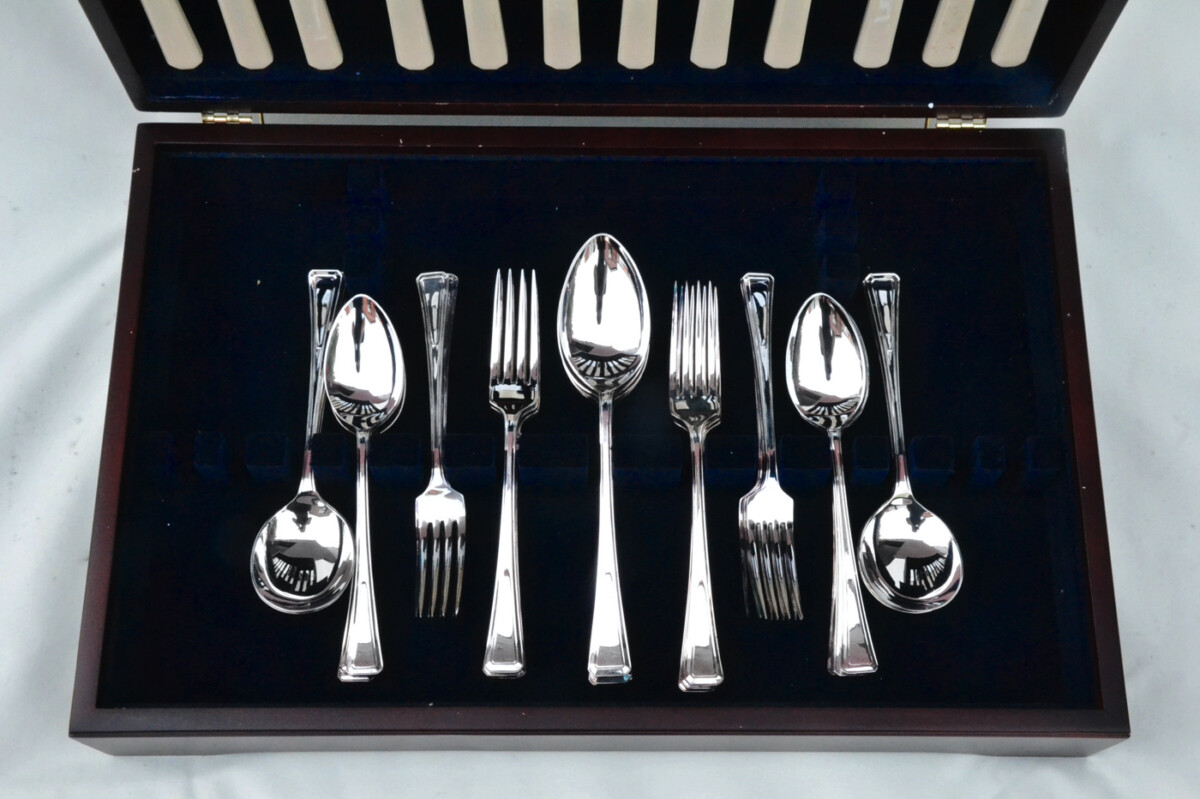 Antique Silver Plated Canteen 3 - Image 9
