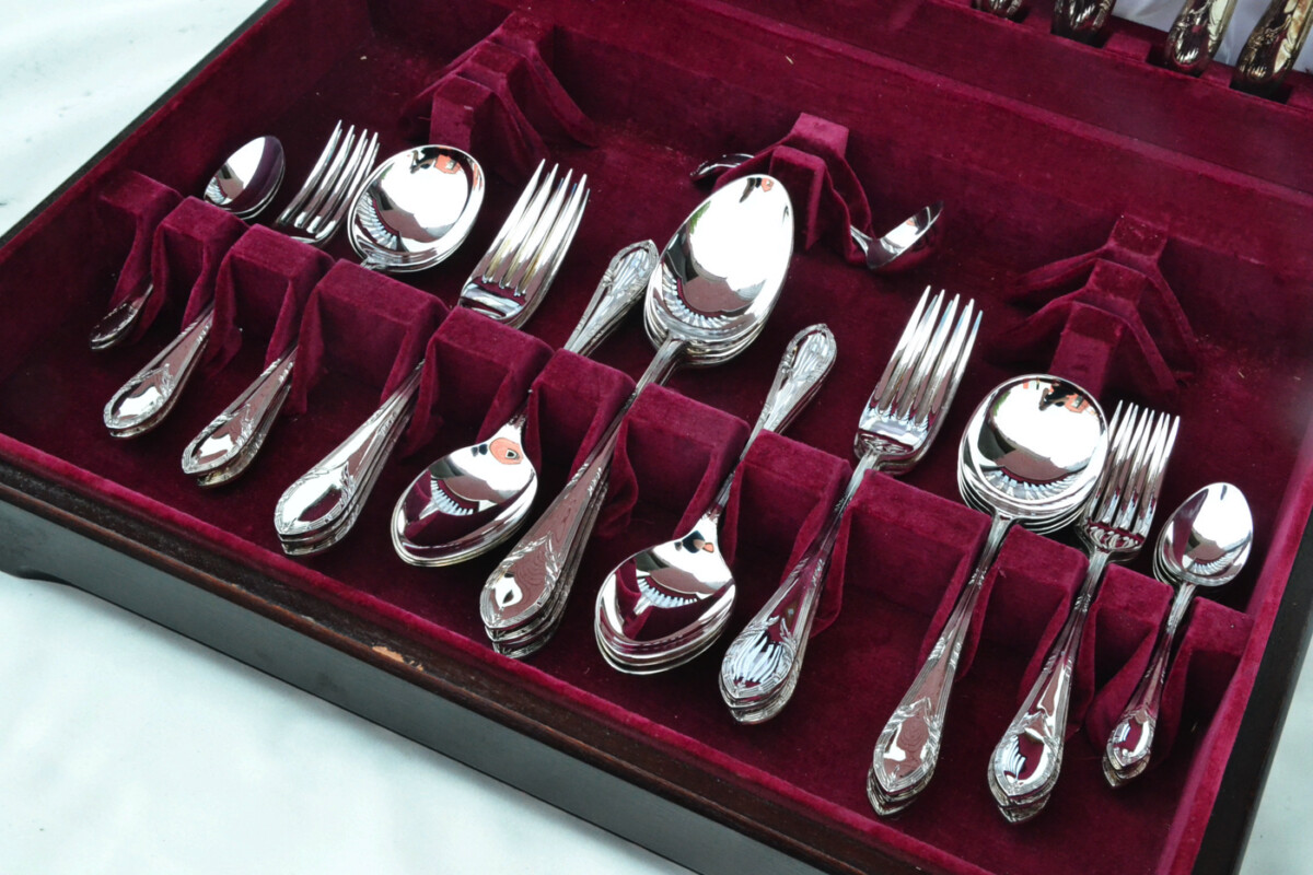 Antique Silver Plated Canteen 4 - Image 9