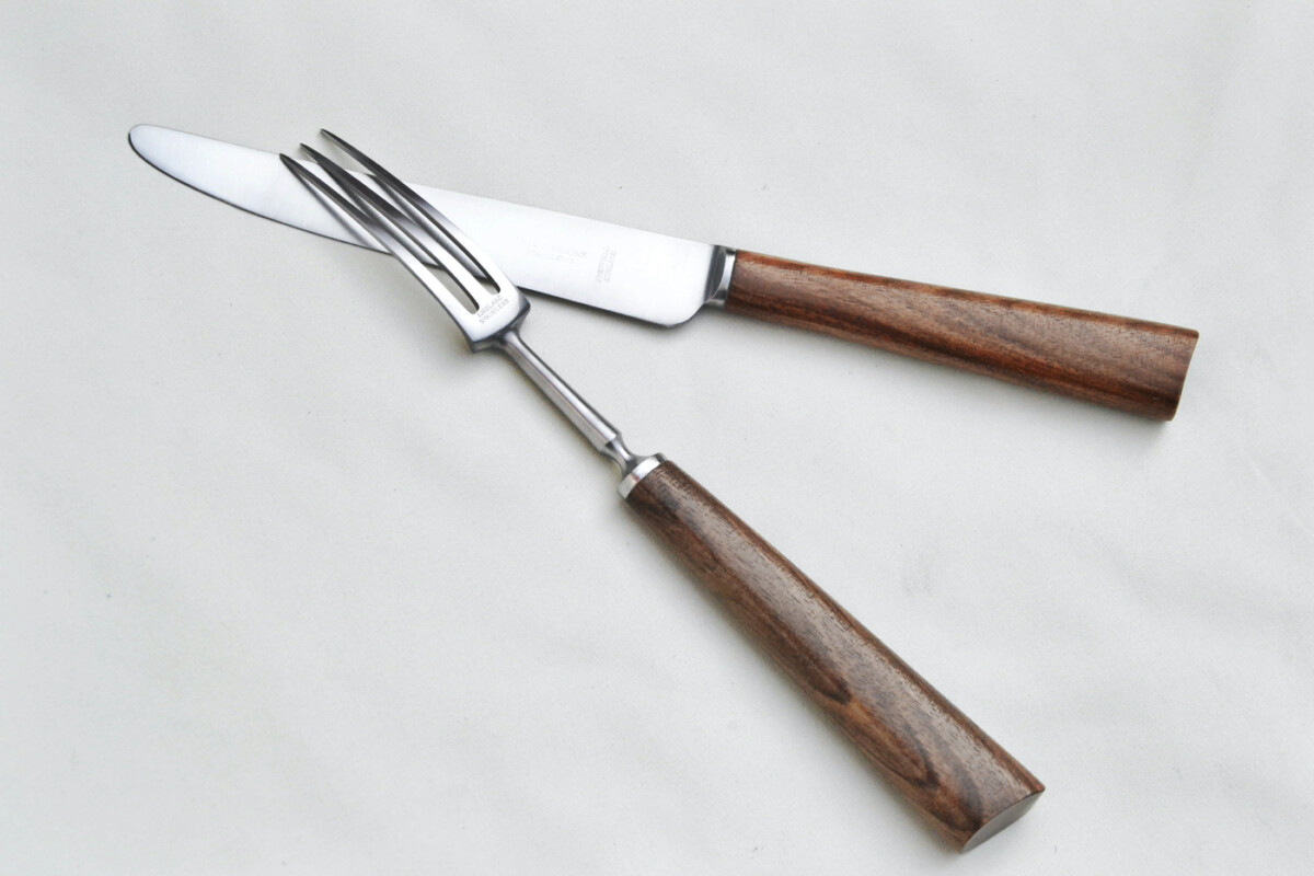 Rare Rosewood Handled Stainless Steel Canteen of Cutlery by Mills More – Made in Sheffield, England - Image 7