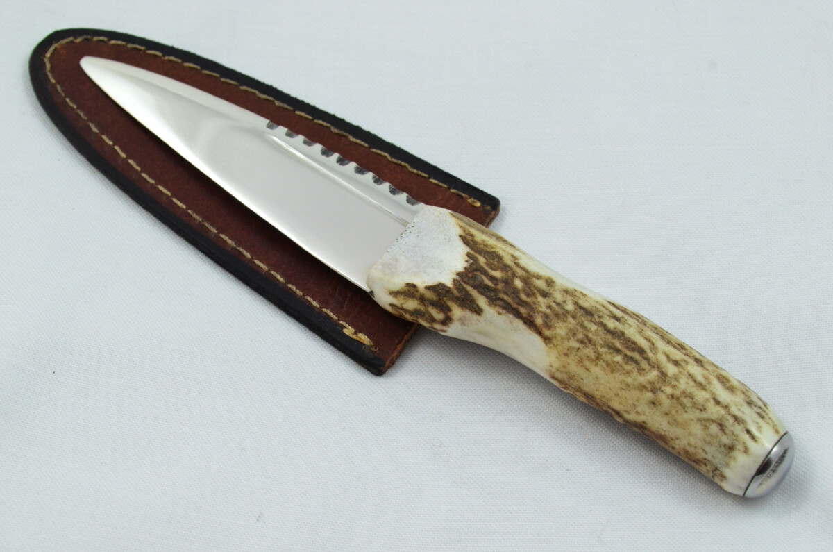 A Fantastic Genuine Carbon Steel Stag Horn Antler Handle Sgian Dubh Sheffield England - Image 2