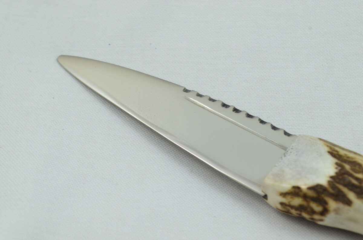 A Fantastic Genuine Carbon Steel Stag Horn Antler Handle Sgian Dubh Sheffield England - Image 5