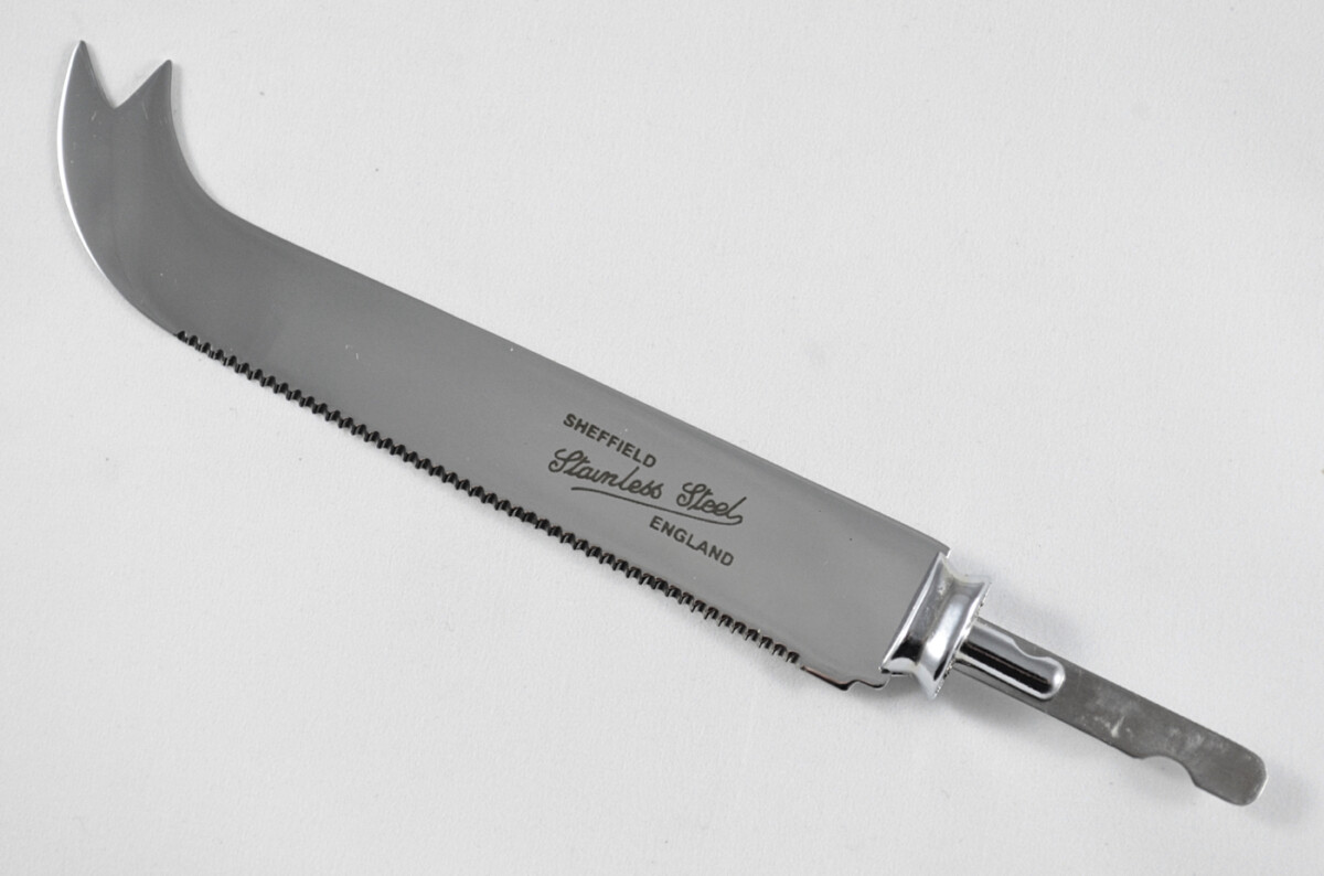 Stamped Sheffield Made Stainless Steel Large Cheese Knife Blade with Bolster
