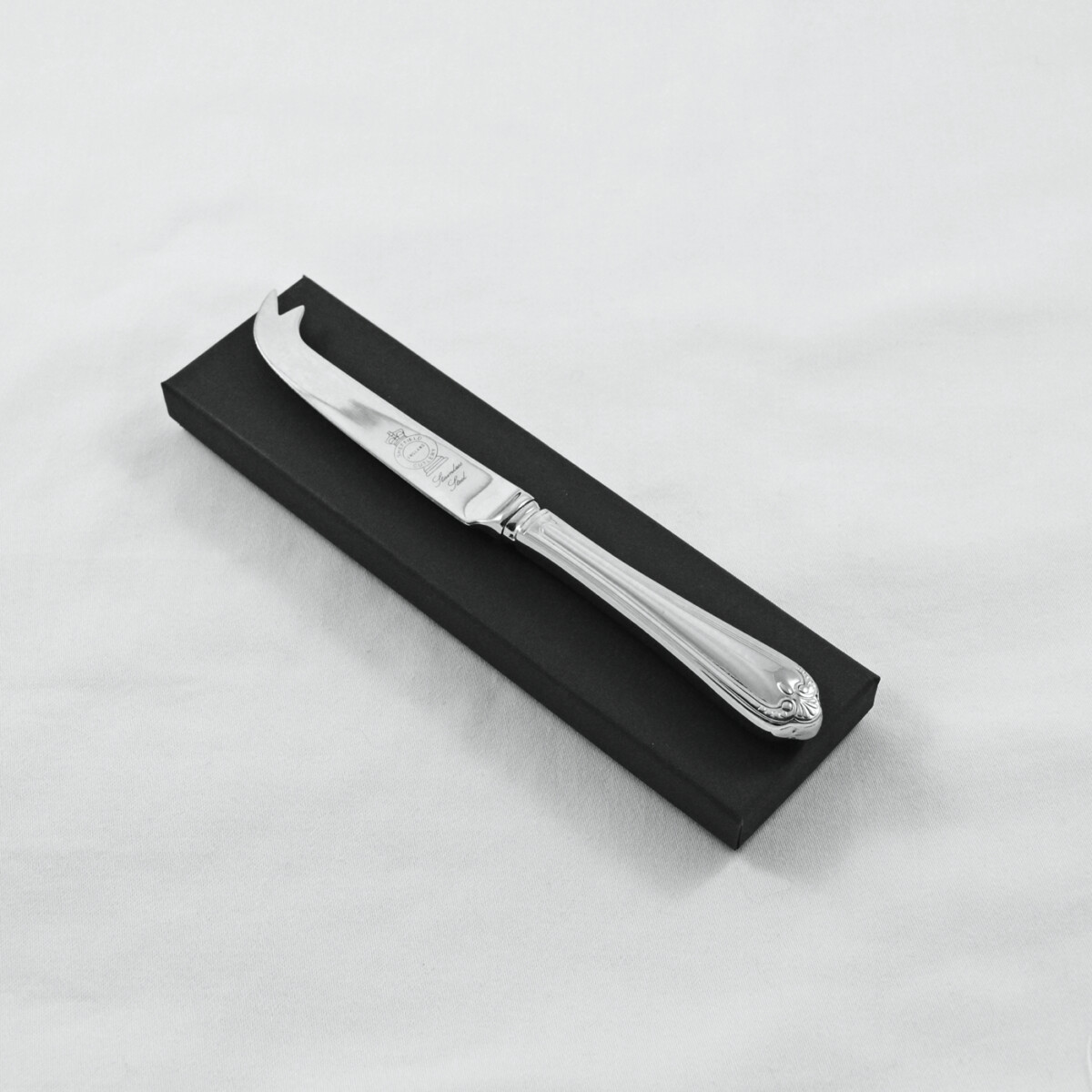 A Jesmond Pattern Stainless Steel Cheese Knife Gift Boxed And Engraved 'Sheffield, England'