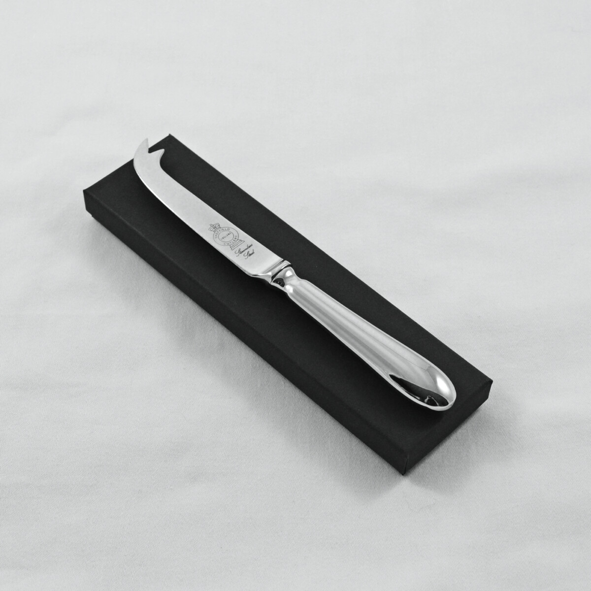 An Old English Pattern Stainless Steel Cheese Knife Gift Boxed And Engraved 'Sheffield, England'
