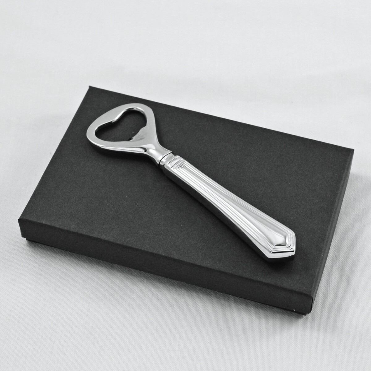 A Chester Pattern Stainless Steel Bottle Opener Gift Boxed
