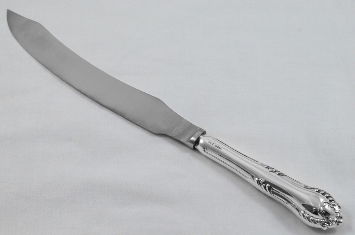 James Dixon & Sons Rare Sheffield Sterling Silver Handled 3 Piece Carving Set Chesterfield Pattern 1977 - Image 4