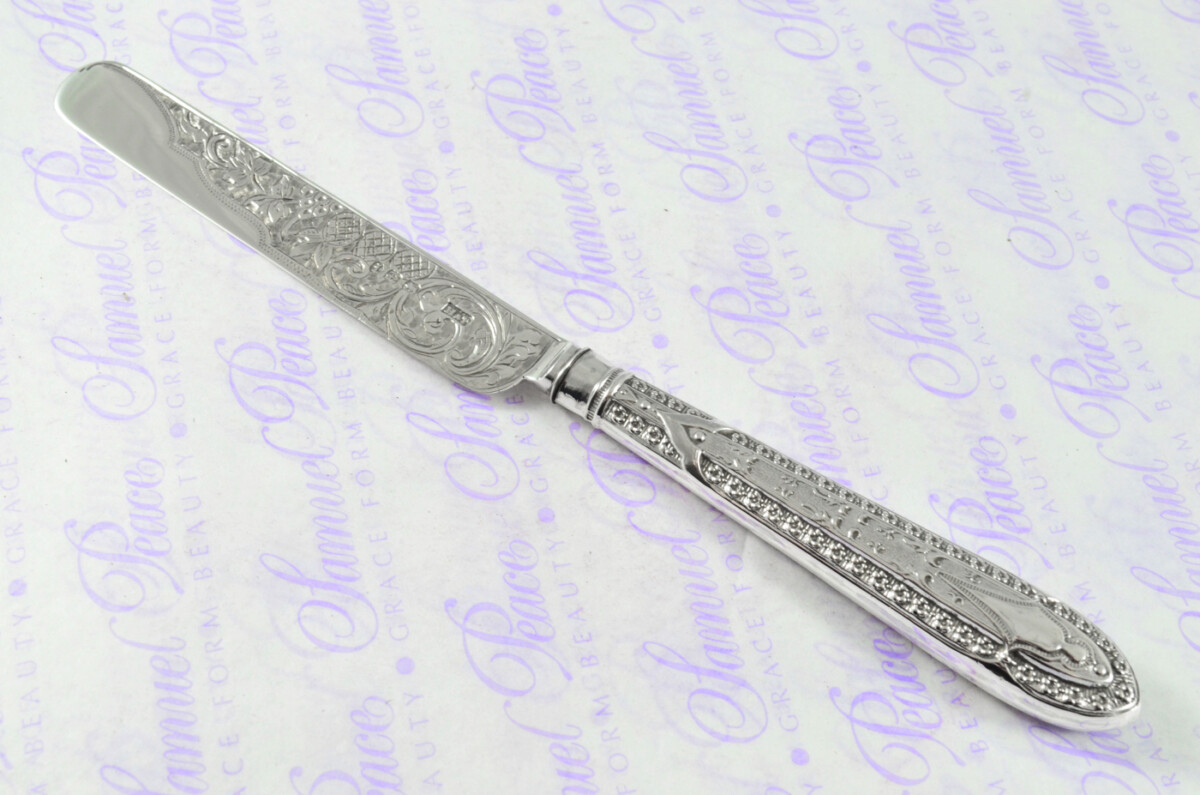 A Rare & Unique Sterling Silver Antique 3 Piece Child's Set - Private Pattern Birmingham Assayed 1885 - Image 4