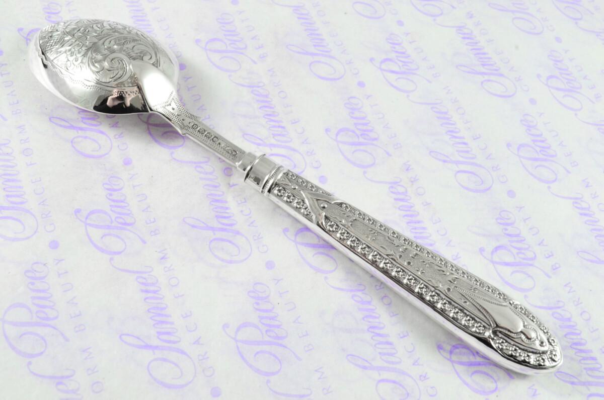 A Rare & Unique Sterling Silver Antique 3 Piece Child's Set - Private Pattern Birmingham Assayed 1885 - Image 7