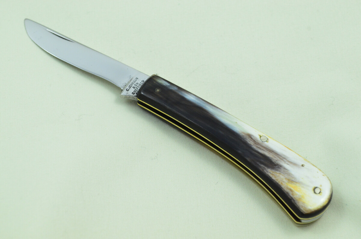 Christopher Johnson Sheffield Made 1 Bladed Buffalo Horn Scaled Pen Knife - Image 2