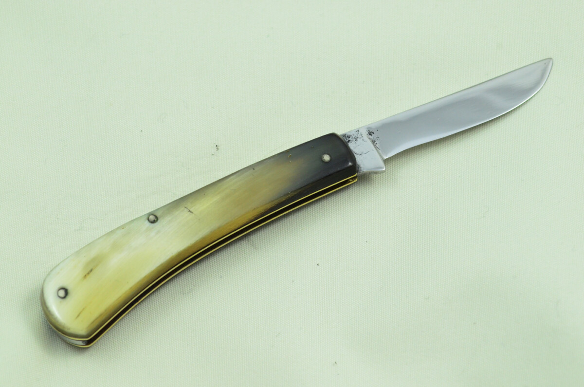 Christopher Johnson Sheffield Made 1 Bladed Buffalo Horn Scaled Pen Knife - Image 4