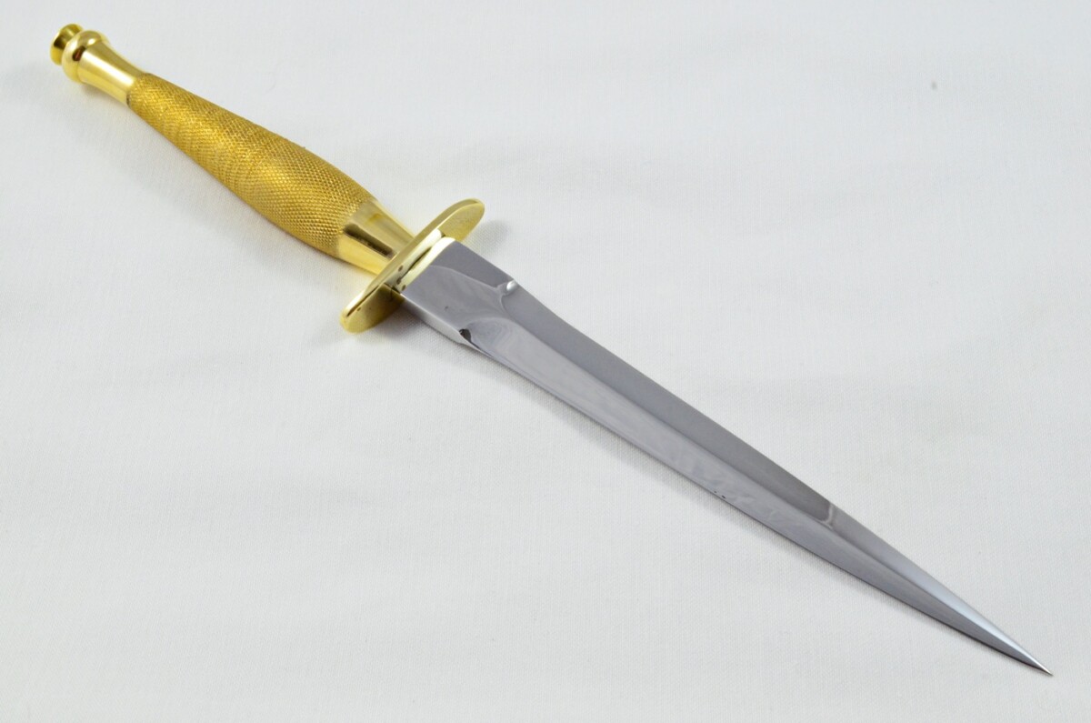 2025 Fairbairn Sykes First Pattern Brass Handle Bright Blade Commando Knife Made in Sheffield England - Image 8