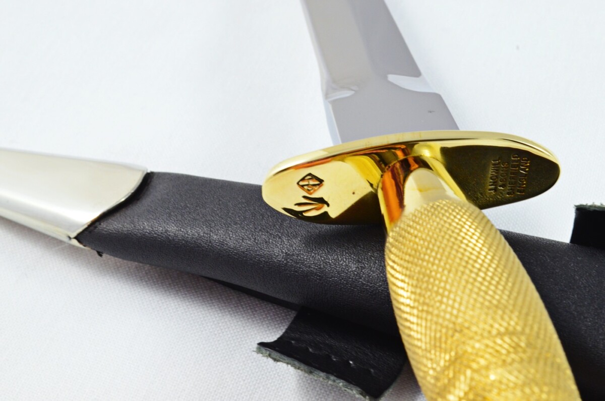 2025 Fairbairn Sykes First Pattern Brass Handle Bright Blade Commando Knife Made in Sheffield England - Image 5