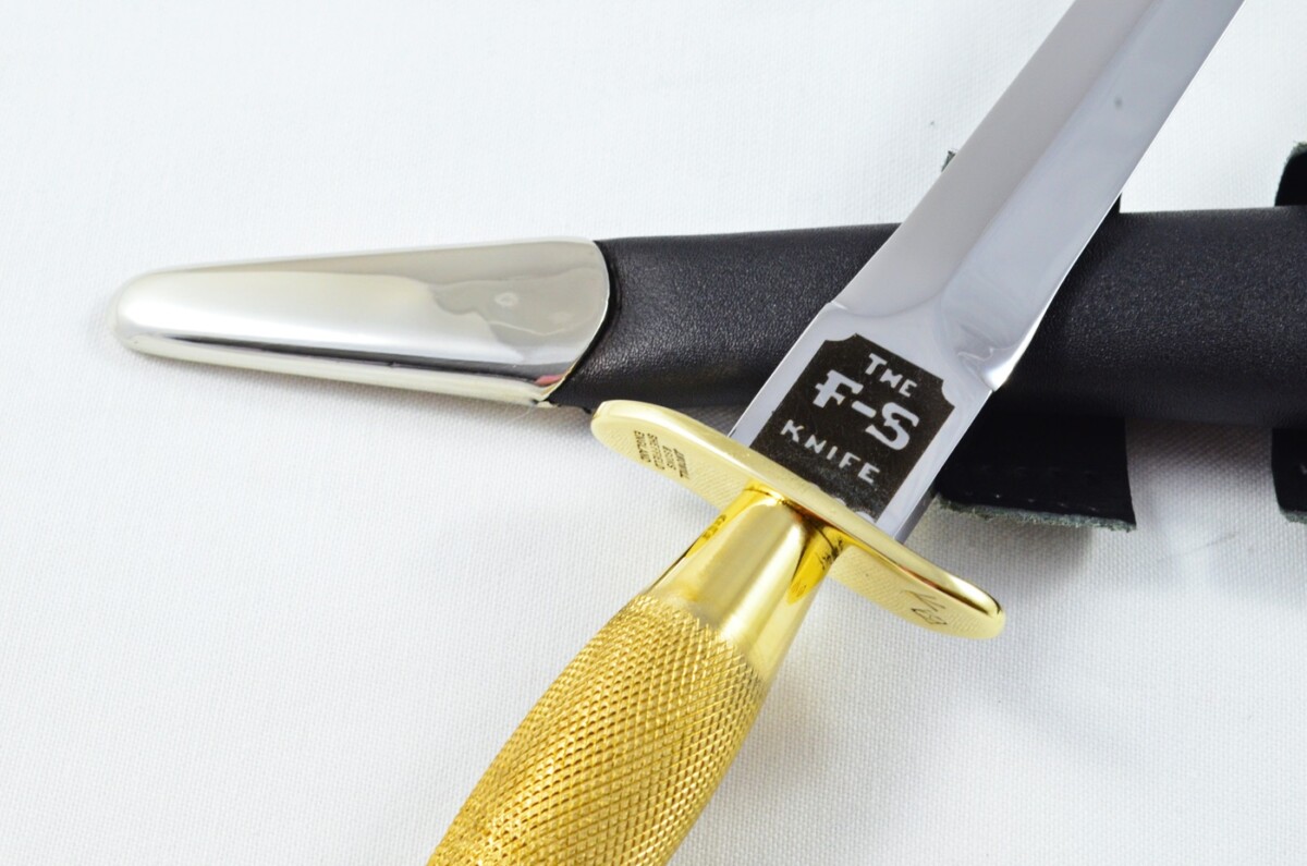 2025 Fairbairn Sykes First Pattern Brass Handle Bright Blade Commando Knife Made in Sheffield England - Image 2